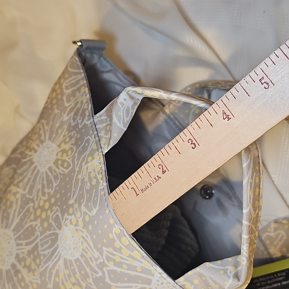 Beyond A Bag Gray And Yellow Floral Tote Bag - Picture 12 of 17